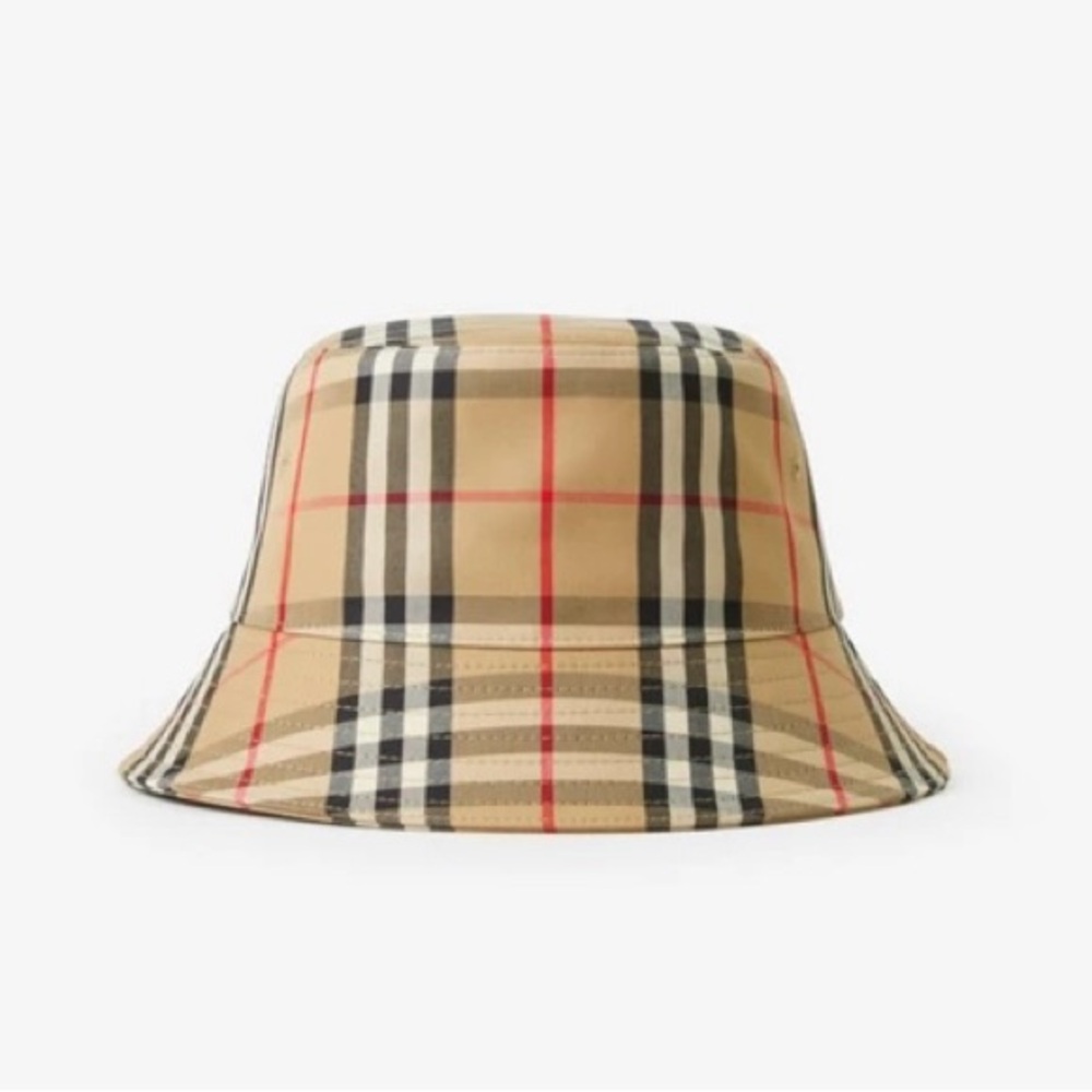 Burberry Vintage Check Technical Cotton Bucket Hat